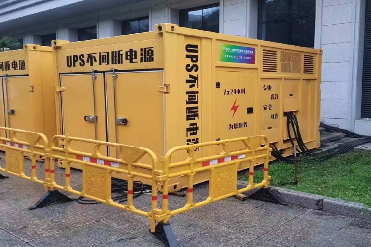 固始发电机租赁施工现场